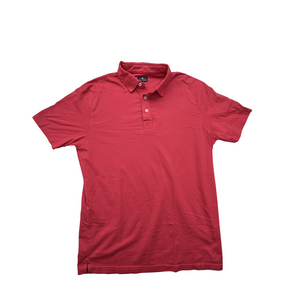 Fish Hippie Shirt Mens Large Polo Collared Short Sleeve Red Golf Casual